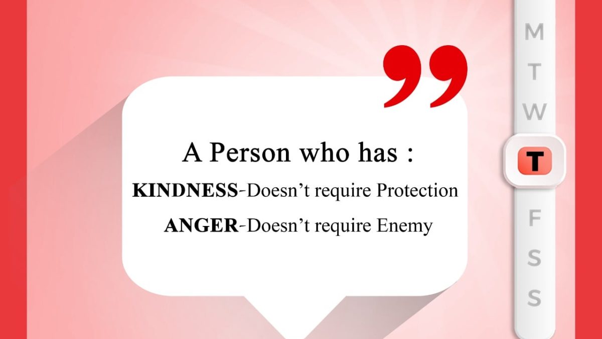 Kindness and Anger