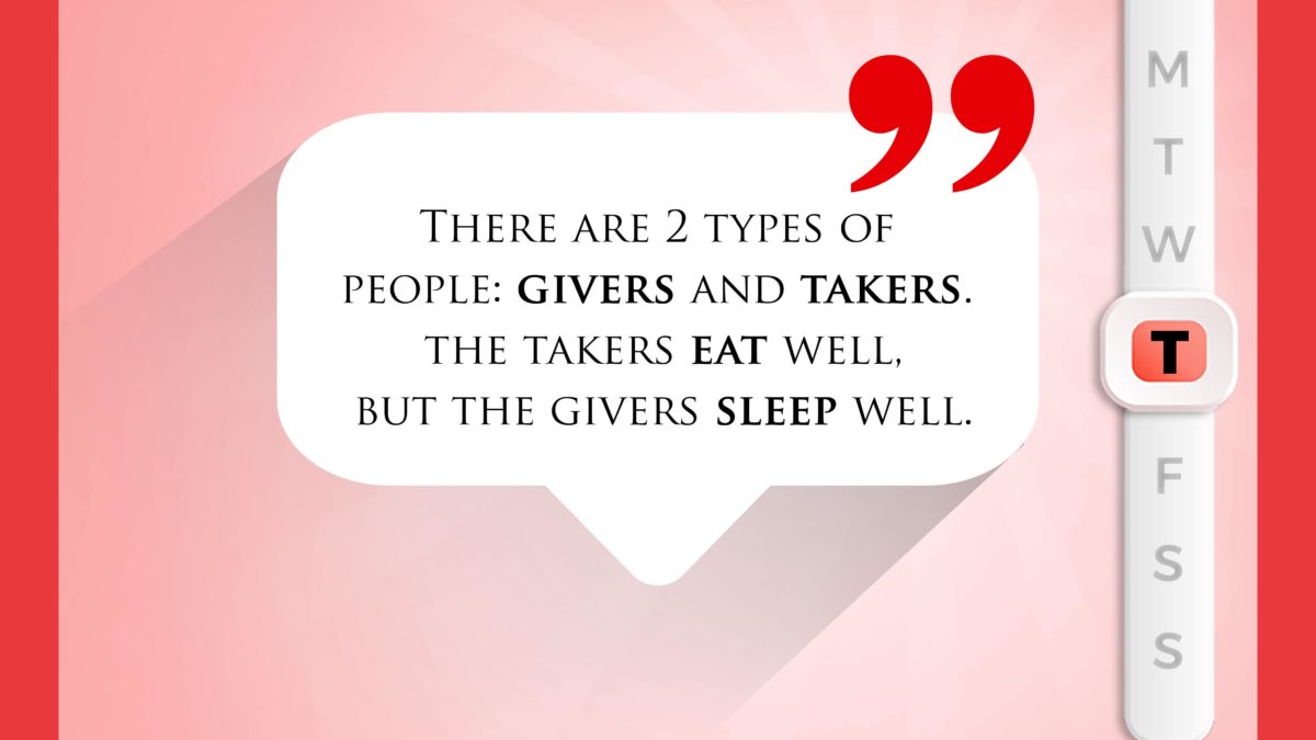 Giver v/s Takers